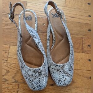 Sofft Snakeskin Slingback Shoes
